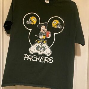 XL Green Bay Packers Mickey Mouse T-shirt shortsleeved